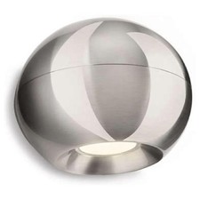 Kugelförmige LED Wandleuchte Ledino in mattchrom Wandlampe Eisen Wand Strahler