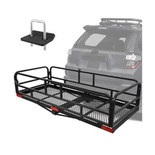 Trailer Hitch Cargo Rack, 60 x 24 x 14 Inch Folding Hitch Mount Cargo Carrier...