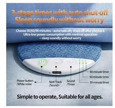 HiFi Bluetooth Pillow Speaker White Noise Sleep Aid Timer Bedside Speaker