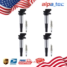 4pcs UF598 Ignition Coil & Iridium Spark Plug For Mini Cooper 1.6L L4 2007-2016
