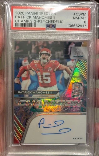 2020 Spectra Champion Signatures PATRICK MAHOMES On Card Auto Jersey #1/5 Ssp
