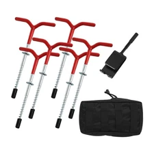 6Pcs Ice Anchor Drill Adapter Ice Fishing Anchors Accessories Heavy Duty Metal