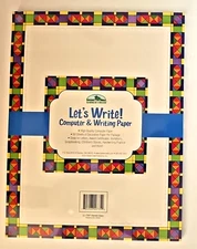 Barker Creek Computer Paper 100 Sheet Set, Stained Glass Galat 5:22 & Matt 5:14