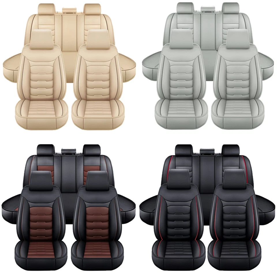 For Nissan Maxima SV 2011-2024 Car Seat Covers Full Set Front Rear Leather Foto 2 de 4