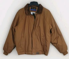 Walls Zero Zone Insulated Canvas Jacket Quilted Chore Work Wear Brown Sz Large 