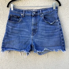 Everlane High Waist Straight Denim Jean Shorts Cutoffs 30