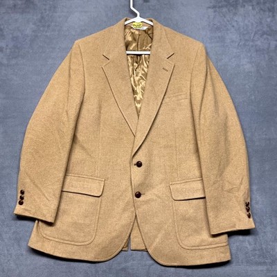The Barrister Shulmans Blazer Jacket Mens Brown Pure Camel Hair Single Breasted