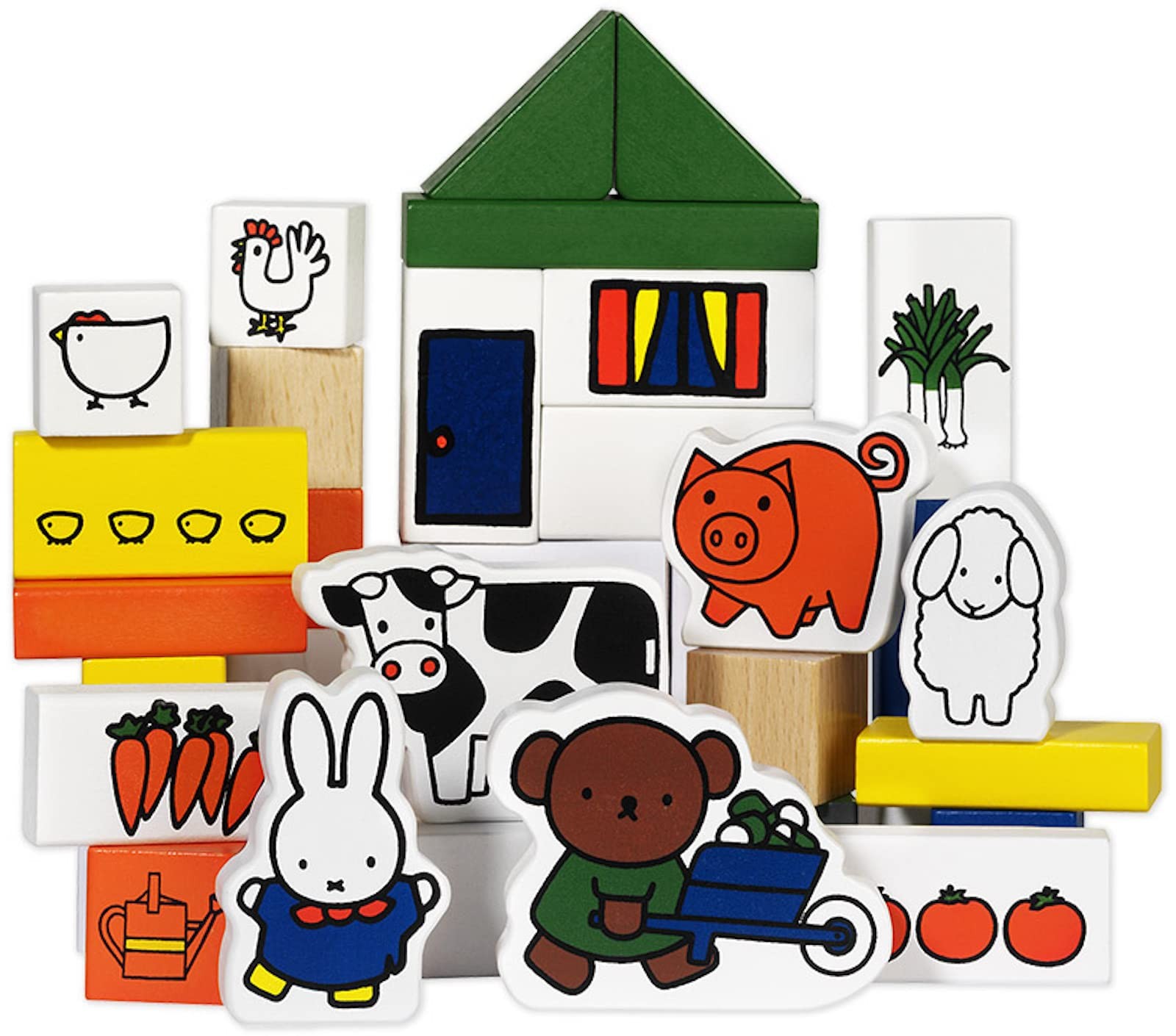 Bambolino Toys Miffy 33410 Ферма из деревянных строительных блоков