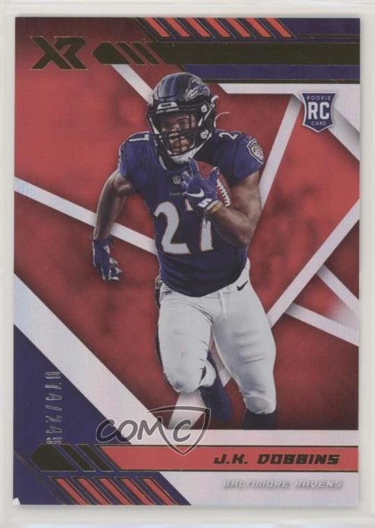 2020 Panini XR Rookie Red 74/249 JK Dobbins #115 0wp8