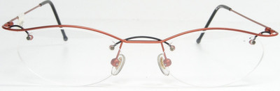 Vintage 4039 4 Satin Red-Copper Halbrand Brillengestell 49-19-140 NOS