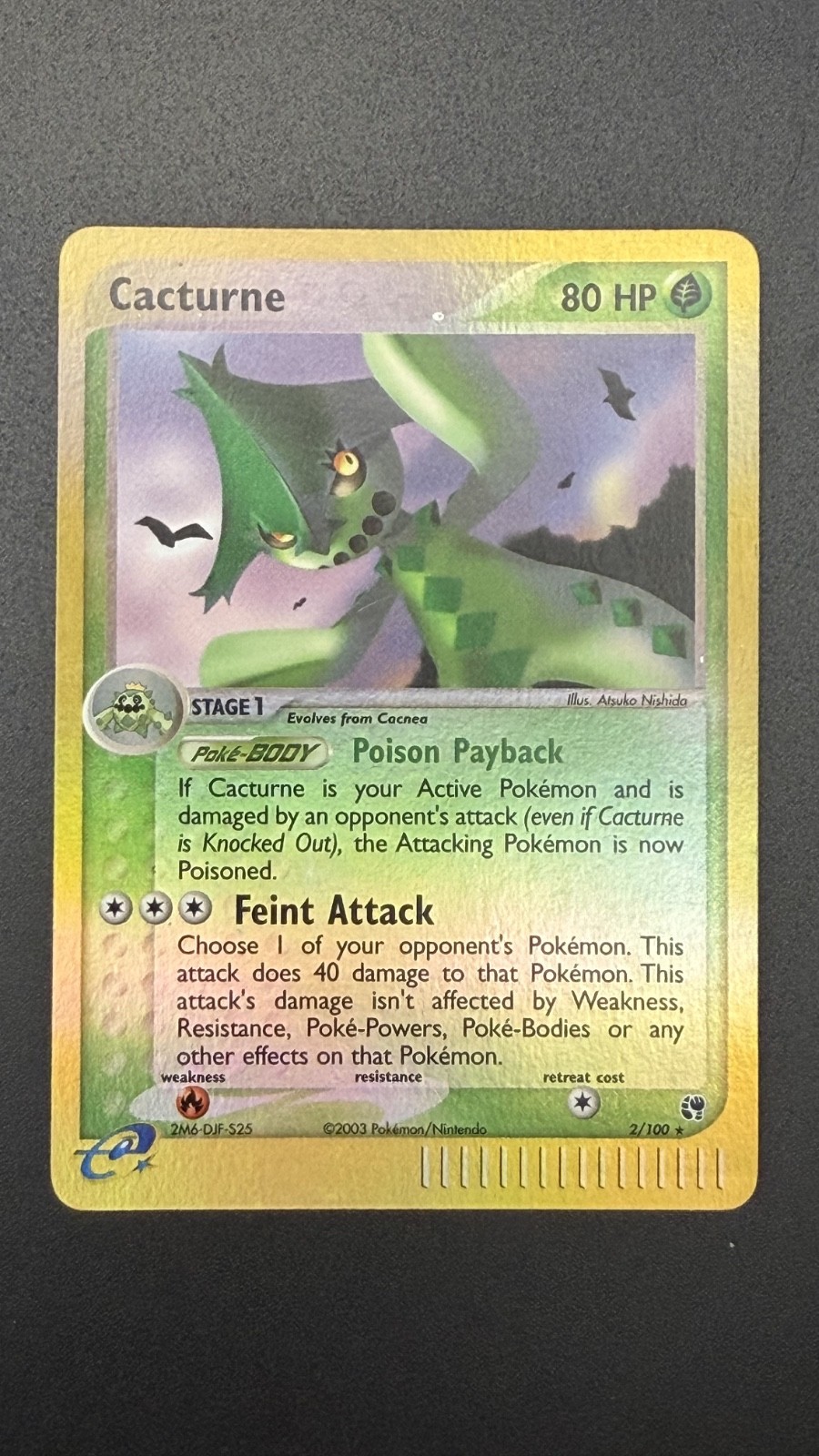 Cacturne 2/100 REVERSE HOLO Rare EX Sandstorm LP