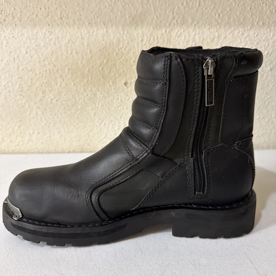 Botas negras Harley-Davidson® para mujer talla 9 Larissa. Cremallera interior D87028 Foto 4 de 4