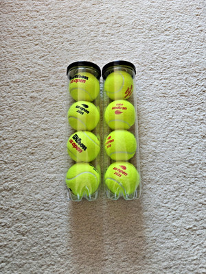 Wilson US Open 2025 Official Tournament Tennis Balls (M & W), Two Cans/8 Balls