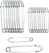 20pcs Large Safety Pins, 4inch and 3inch Heavy Duty Safety Pins for Fashion, Sew