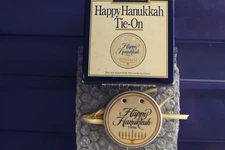 Longaberger 1996 Happy Hanukkah Hanukkiah or Menorah Pottery Tie-On #32301 - NEW