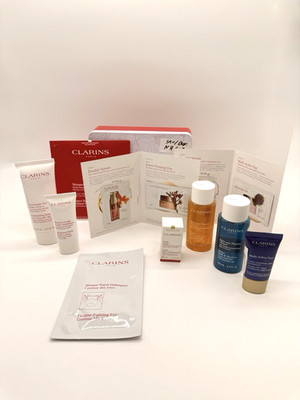 Lot Of 13 - Clarins Skincare & Body Care Beauty Products Travel-Friendly - NWOB