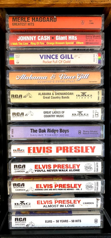Huge Lot 51 Country Music Cassette Tapes with Holder George Strait Elvis Patsy - Image 4 of 4