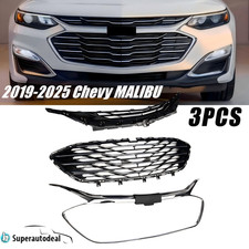 2019-2025 Chevrolet Malibu Front Upper Grille Lower Grille W Chrome Trim 3pcs 2019-2025 Chevrolet Malibu Front Upper Grille Lower Grille W Chrome Trim 3pcs