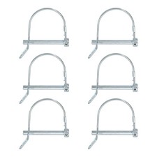 Trailer Coupler Pin Locking Hitch Pin W Ear 1/4" x 2-3/16" 6 Pcs Carbon Steel