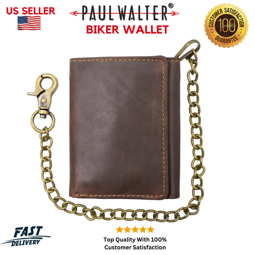 Men's Hunter Leather Wallets Bifold Trifold RFID Blocking Checkbook Cover - Picture 27 of 90