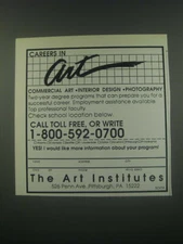 1991 The Art Institutes International Ad - Careers in Art