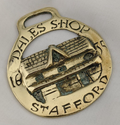 Brass Horse Medallion Vintage English Dales Shop Tudor House Stafford Harness