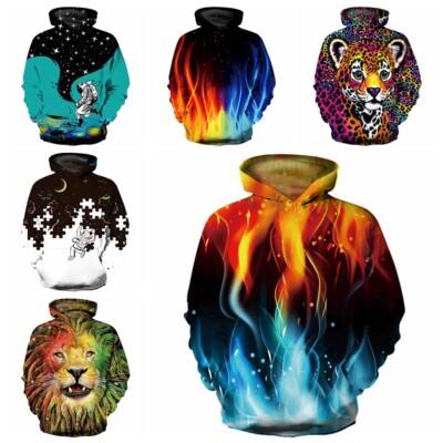 Kinder Jungen neue 3D Print Hooded Pullover lässig Hoodies Sweatshirts Tops DE
