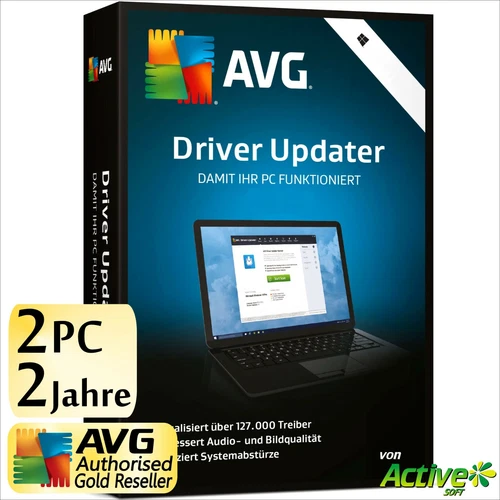 AVG Driver Updater 2025 2 PC 2 Jahre | VOLLVERSION/Upgrade | Treiber DE-Lizenz