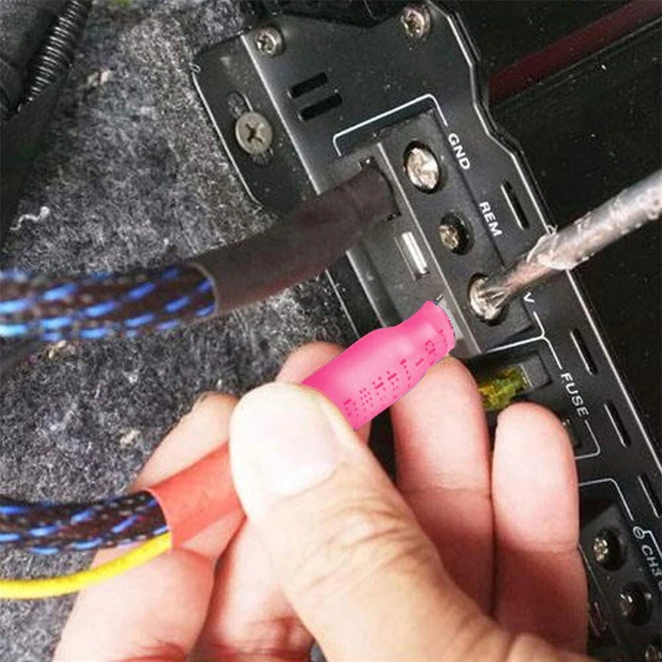 Heat Shrink Ring Terminal 22-10AWG Pre-Insulated Crimp Electrical Wire Connector - Image 3 of 4