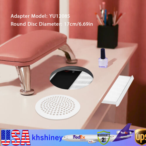 100W Nail Salon Dust Colllcter ABS White Extractor Vacuum For Nail Polishing