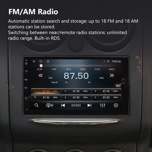 Best Android 14 Auto Head Unit Double 2 Din Car Radio Stereo Universal 7 Inch
