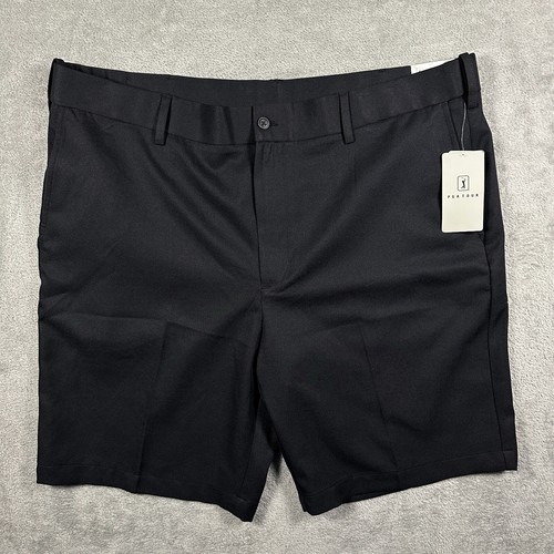 PGA TOUR Golfshorts Herren schwarz vorne flach mit erweiterbarem Bund Gr. 42 Neu mit Etikett