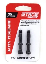 Stan's NoTubes 35mm Tubeless Valves: Pair Black