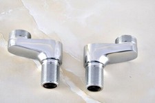2 PCS Polished Chrome Claw Foot Bathtub Faucet Adjustable Swing Arms fba183