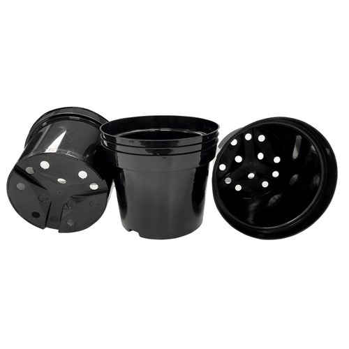 10x Premium Recycled Plastic Plant Pots 1L, 2L, 3L, 4L, 5x 10L, 15L, 3x20L Black - Picture 17 of 24