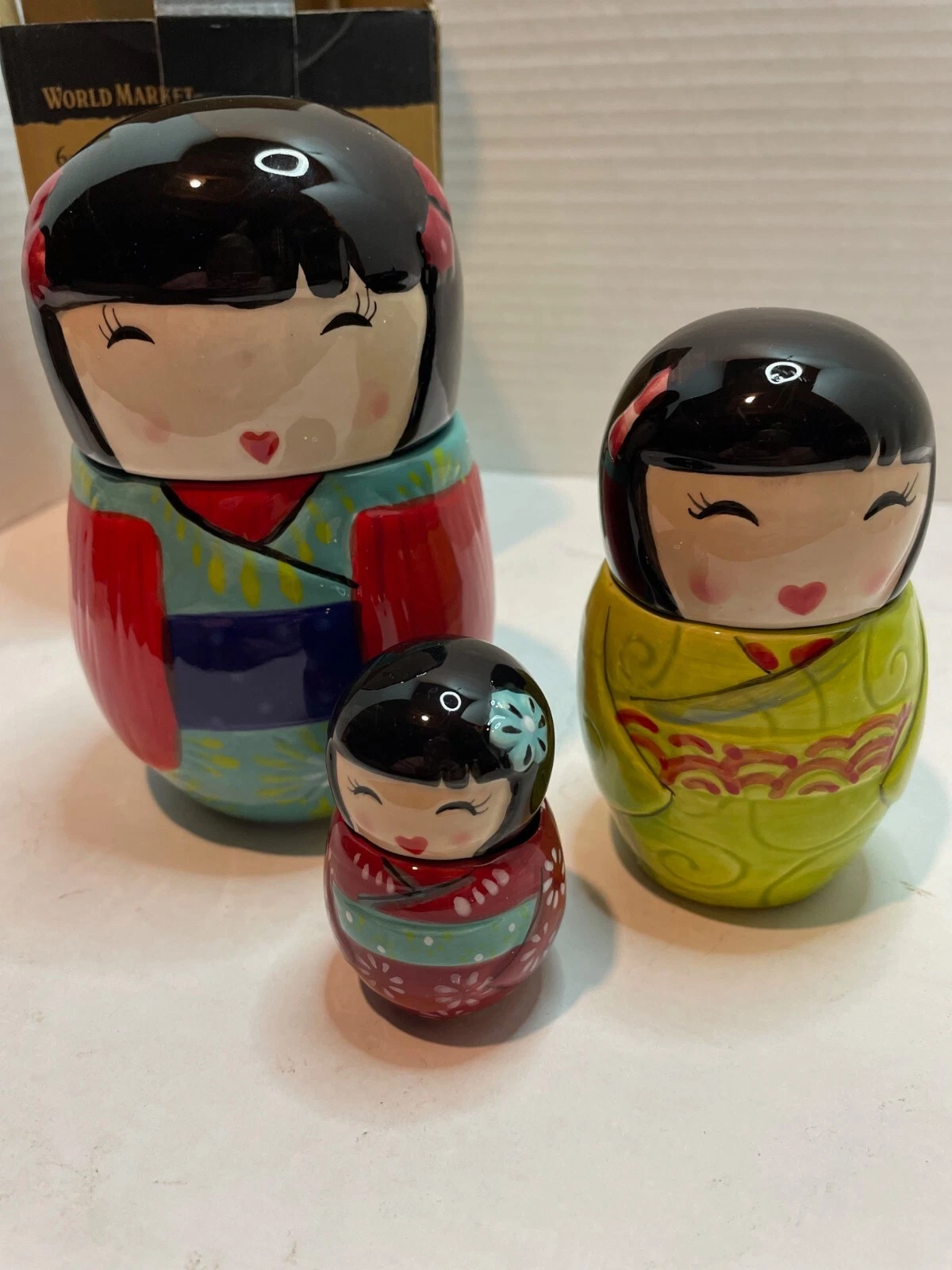 World Market 6pc Kokeshi Measuring Set