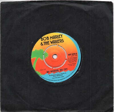 BOB MARLEY & THE WAILERS no woman no cry  ISLAND RECORDS.