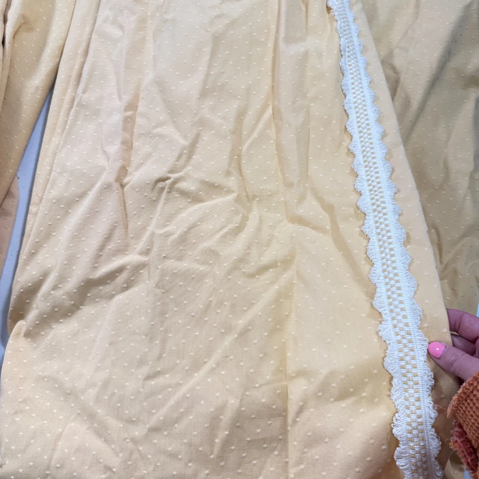 Pinch Plisado Cortinas Personalizadas Panel Cortina Par Amarillo Damasco Punto 89x33 Tradicional Foto 3 de 4