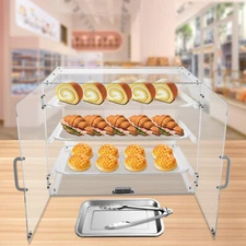 3 Tiers Clear Pastry Display Canbinet&Commercial Bakery Acrylic Display Case New