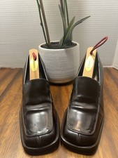 Coach Block Heel Loafers 6B Elaine Women 3 Heel Brown Office Career School