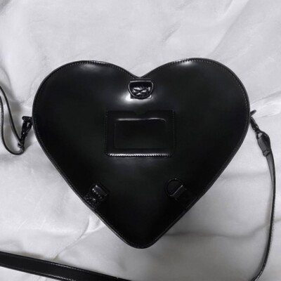 Dr. Martens Leopard Pattern Heart Shoulder Bag Backpack black