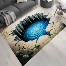 Huge Crack Carpet, Huge Crack Rug, 3D Rug, Optical Illusion Rug
