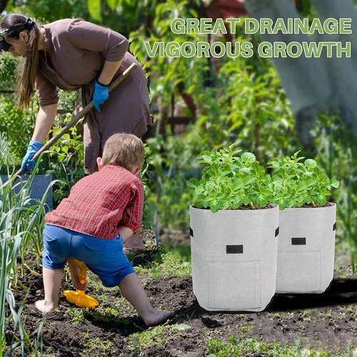 5-10PCS Garden Vegetable Potato Planting Bags 7 Gallon Non Woven Fabric Pot US - Picture 24 of 24
