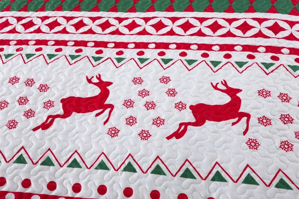 2 Pcs Kids Quilt Set Throw Blanket For Teens Boys Girls Bedding, Snow Flake Twin - Image 4 of 4