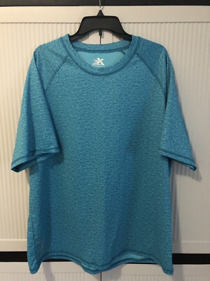 トップス sop Men's ZX Teal Blue Aqua ZEROXPOSUR UPF Sun Protection 50+ Top XXL