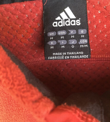 Adidas Climaproof rot Fleece 1/4 Zip Pullover Laufjacke reflektierend Medium - Bild 3 von 12