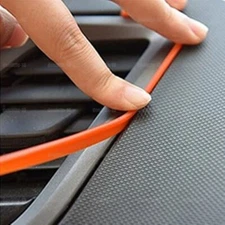 5M Car Moulding Line Interior Decor Orange Point Edge Gap Door Panel Accessories
