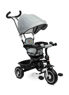 5902021527717 ROWEREK 3-KOŁOWY BUZZ GREY TOYZ