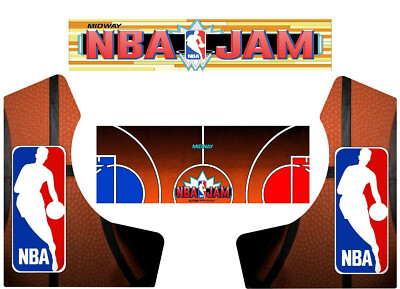 NBA Jam Bartop Arcade Side Art Arcade Cabinet Graphics Marquee Cpo