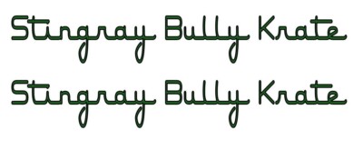 TWO Schwinn Stingray Bully Krate Decals Many Sizes & Colors